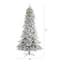 9ft. Pre-lit Flocked Livingston Fir Pinecones Artificial Christmas Tree with Clear Warm LED Lights